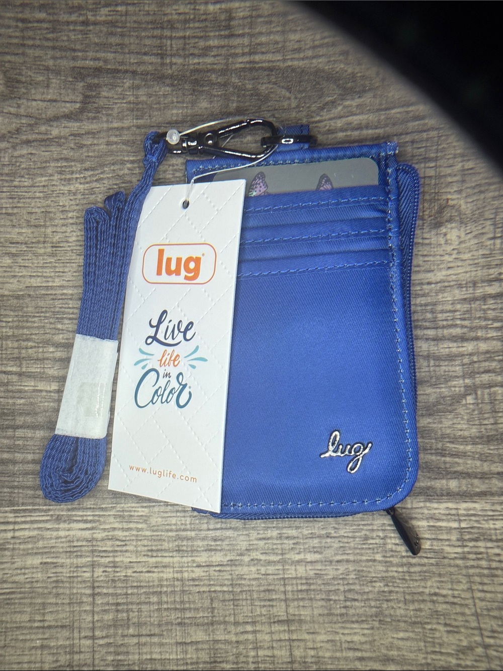 Lug Twister RFID Wallet Lanyard – Cobalt Blue (CBLT BLUE) NWT